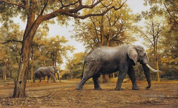 Éléphant Tableau Peinture - méandre d’éléphant